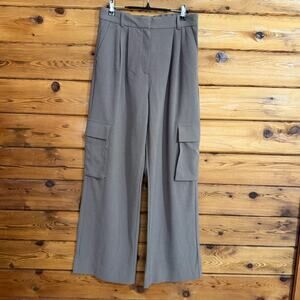 Abercrombie & Fitch Cargo Pockets Wide-Leg Trouser Pants Size 28/6